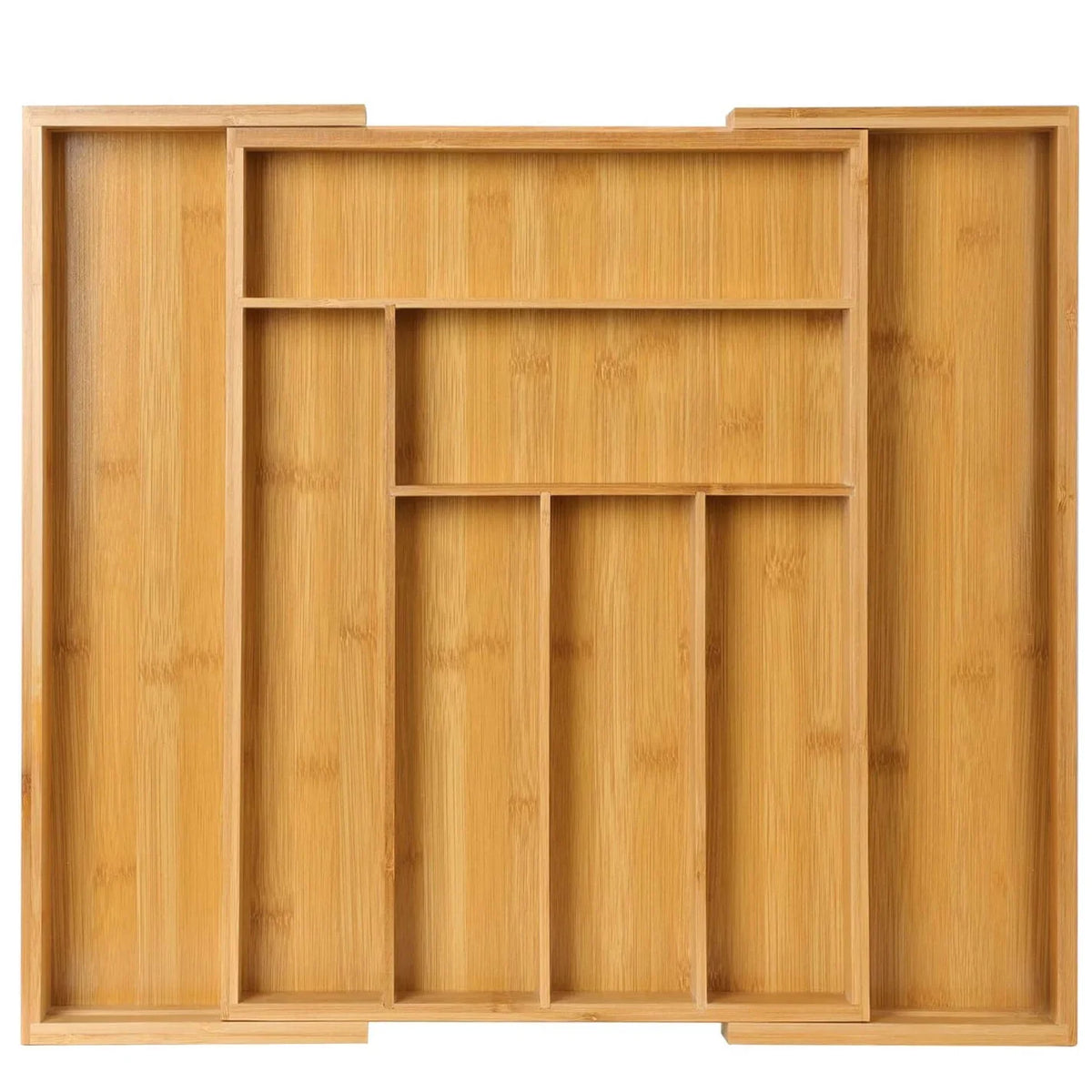 Expandable Bamboo Drawer Organizer for Cutlery Storage