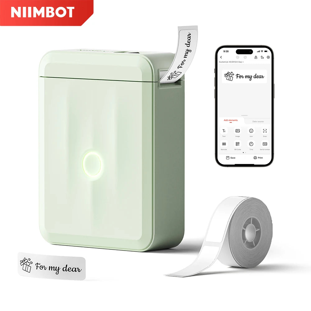 Mini Bluetooth Thermal Label Maker – Portable Inkless Printer